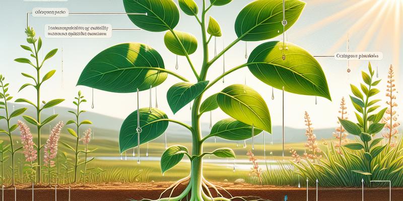 Physiologie Végétale : Fonctionnement et Adaptation des Plantes Physiologie Végétale : Fonctionnement et Adaptation des Plantes